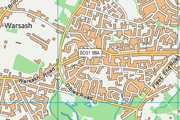 SO31 9BA map - OS VectorMap District (Ordnance Survey) SO31 9BA map - OS VectorMap District (Ordnance Survey)