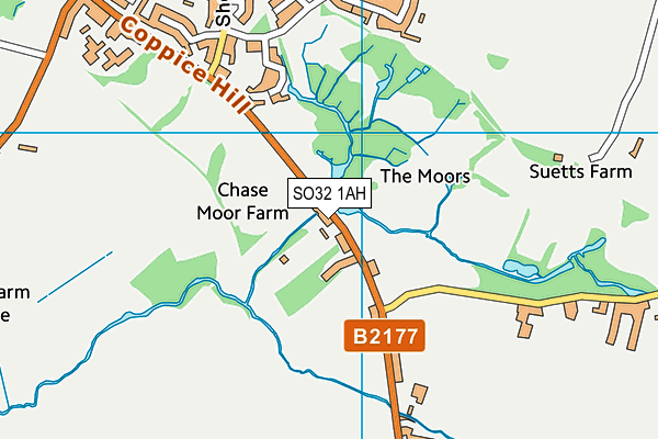 SO32 1AH map - OS VectorMap District (Ordnance Survey) SO32 1AH map - OS VectorMap District (Ordnance Survey)
