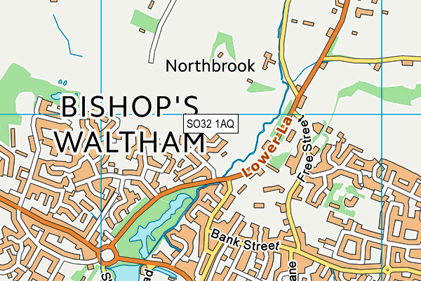 SO32 1AQ map - OS VectorMap District (Ordnance Survey)