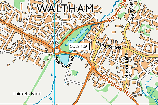 SO32 1BA map - OS VectorMap District (Ordnance Survey) SO32 1BA map - OS VectorMap District (Ordnance Survey)