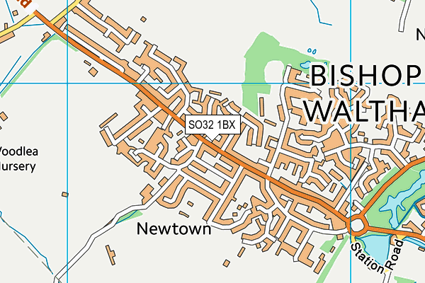 SO32 1BX map - OS VectorMap District (Ordnance Survey) SO32 1BX map - OS VectorMap District (Ordnance Survey)