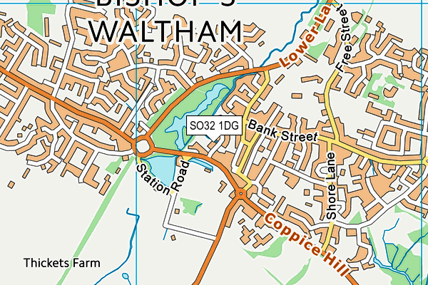 SO32 1DG map - OS VectorMap District (Ordnance Survey) SO32 1DG map - OS VectorMap District (Ordnance Survey)