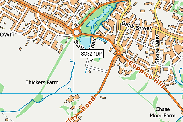 SO32 1DP map - OS VectorMap District (Ordnance Survey) SO32 1DP map - OS VectorMap District (Ordnance Survey)