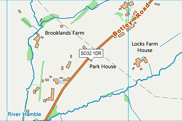 SO32 1DR map - OS VectorMap District (Ordnance Survey) SO32 1DR map - OS VectorMap District (Ordnance Survey)