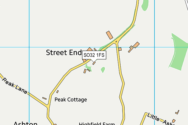 SO32 1FS map - OS VectorMap District (Ordnance Survey) SO32 1FS map - OS VectorMap District (Ordnance Survey)