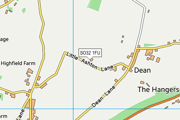 SO32 1FU map - OS VectorMap District (Ordnance Survey) SO32 1FU map - OS VectorMap District (Ordnance Survey)