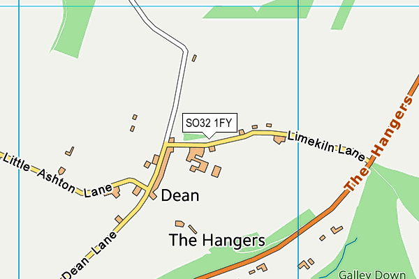 SO32 1FY map - OS VectorMap District (Ordnance Survey) SO32 1FY map - OS VectorMap District (Ordnance Survey)