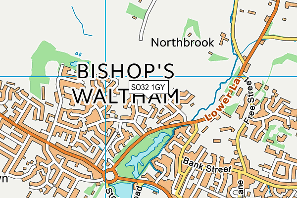 SO32 1GY map - OS VectorMap District (Ordnance Survey) SO32 1GY map - OS VectorMap District (Ordnance Survey)
