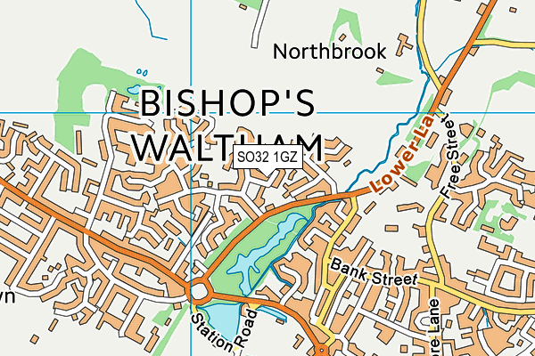 SO32 1GZ map - OS VectorMap District (Ordnance Survey) SO32 1GZ map - OS VectorMap District (Ordnance Survey)