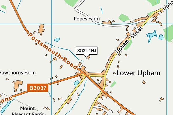 SO32 1HJ map - OS VectorMap District (Ordnance Survey) SO32 1HJ map - OS VectorMap District (Ordnance Survey)