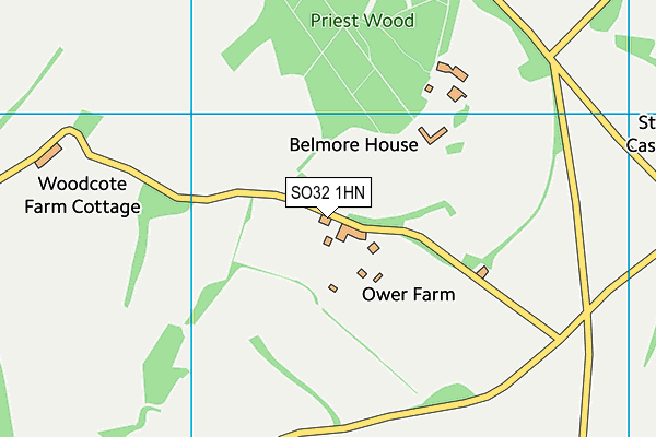 SO32 1HN map - OS VectorMap District (Ordnance Survey) SO32 1HN map - OS VectorMap District (Ordnance Survey)