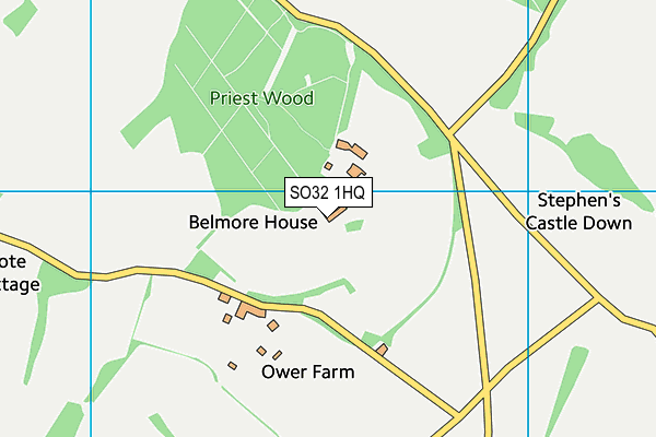SO32 1HQ map - OS VectorMap District (Ordnance Survey) SO32 1HQ map - OS VectorMap District (Ordnance Survey)