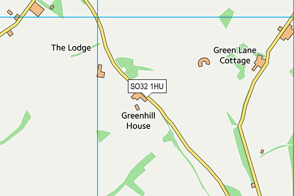 SO32 1HU map - OS VectorMap District (Ordnance Survey) SO32 1HU map - OS VectorMap District (Ordnance Survey)