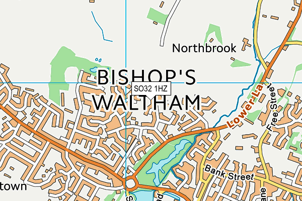 SO32 1HZ map - OS VectorMap District (Ordnance Survey)