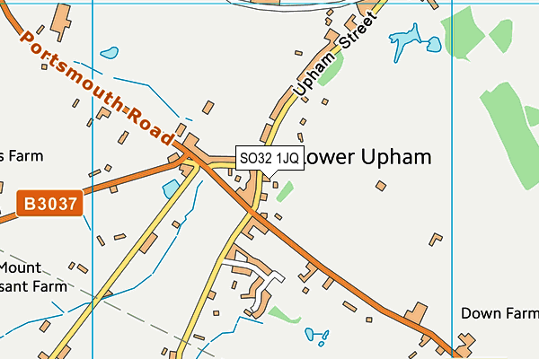 SO32 1JQ map - OS VectorMap District (Ordnance Survey) SO32 1JQ map - OS VectorMap District (Ordnance Survey)