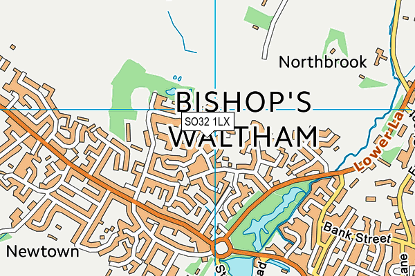 SO32 1LX map - OS VectorMap District (Ordnance Survey) SO32 1LX map - OS VectorMap District (Ordnance Survey)