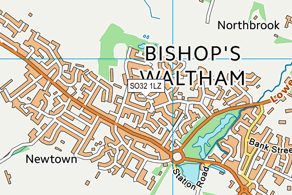 SO32 1LZ map - OS VectorMap District (Ordnance Survey) SO32 1LZ map - OS VectorMap District (Ordnance Survey)