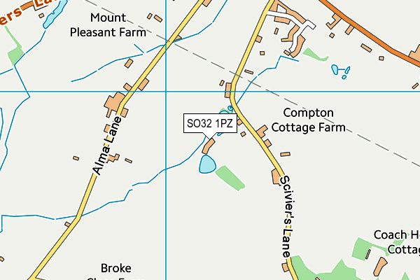 SO32 1PZ map - OS VectorMap District (Ordnance Survey) SO32 1PZ map - OS VectorMap District (Ordnance Survey)