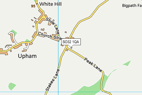 SO32 1QA map - OS VectorMap District (Ordnance Survey) SO32 1QA map - OS VectorMap District (Ordnance Survey)
