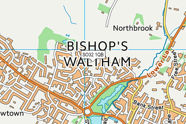 SO32 1QB map - OS VectorMap District (Ordnance Survey) SO32 1QB map - OS VectorMap District (Ordnance Survey)
