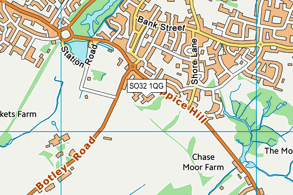 SO32 1QG map - OS VectorMap District (Ordnance Survey) SO32 1QG map - OS VectorMap District (Ordnance Survey)