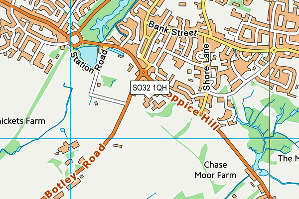 SO32 1QH map - OS VectorMap District (Ordnance Survey) SO32 1QH map - OS VectorMap District (Ordnance Survey)