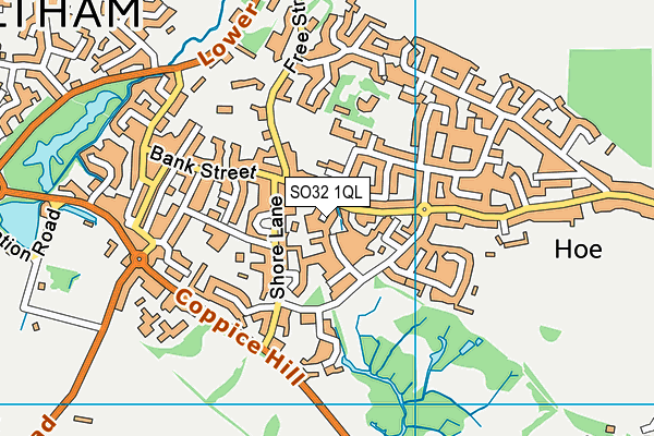 SO32 1QL map - OS VectorMap District (Ordnance Survey) SO32 1QL map - OS VectorMap District (Ordnance Survey)