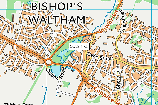 SO32 1RZ map - OS VectorMap District (Ordnance Survey) SO32 1RZ map - OS VectorMap District (Ordnance Survey)