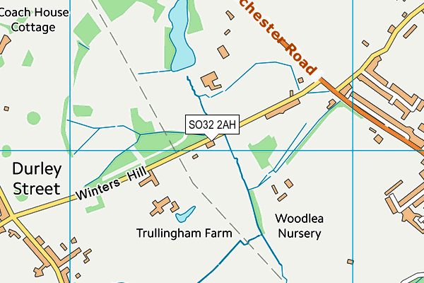 SO32 2AH map - OS VectorMap District (Ordnance Survey) SO32 2AH map - OS VectorMap District (Ordnance Survey)
