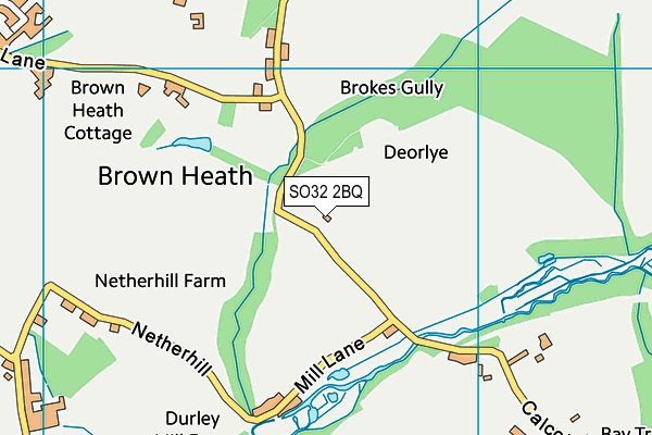 SO32 2BQ map - OS VectorMap District (Ordnance Survey) SO32 2BQ map - OS VectorMap District (Ordnance Survey)