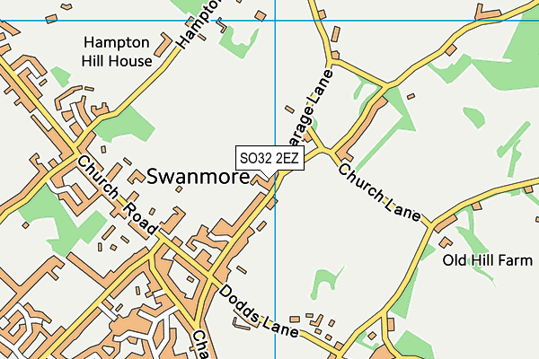 SO32 2EZ map - OS VectorMap District (Ordnance Survey) SO32 2EZ map - OS VectorMap District (Ordnance Survey)