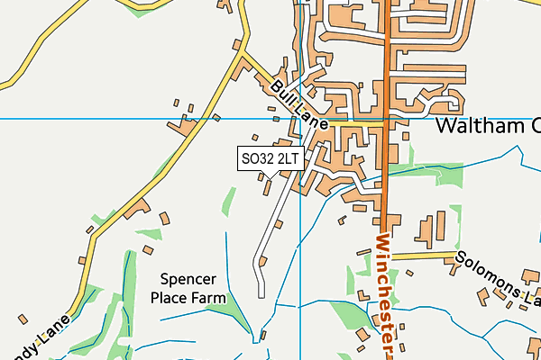 SO32 2LT map - OS VectorMap District (Ordnance Survey) SO32 2LT map - OS VectorMap District (Ordnance Survey)