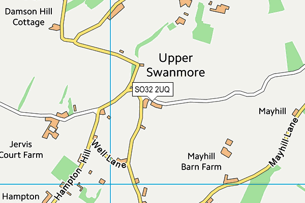 SO32 2UQ map - OS VectorMap District (Ordnance Survey) SO32 2UQ map - OS VectorMap District (Ordnance Survey)