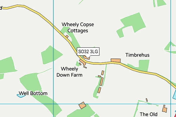 SO32 3LG map - OS VectorMap District (Ordnance Survey) SO32 3LG map - OS VectorMap District (Ordnance Survey)