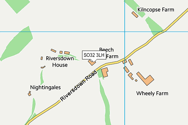SO32 3LH map - OS VectorMap District (Ordnance Survey) SO32 3LH map - OS VectorMap District (Ordnance Survey)