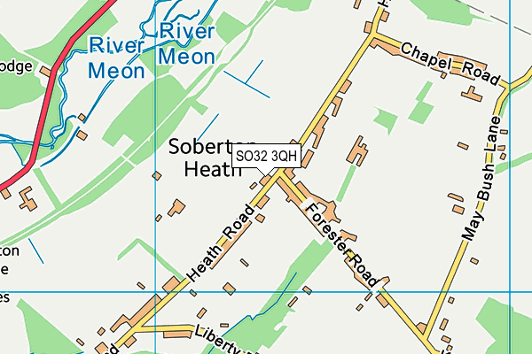 SO32 3QH map - OS VectorMap District (Ordnance Survey) SO32 3QH map - OS VectorMap District (Ordnance Survey)