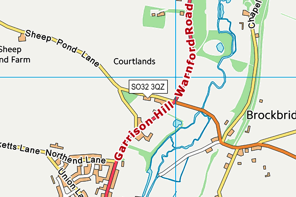 SO32 3QZ map - OS VectorMap District (Ordnance Survey) SO32 3QZ map - OS VectorMap District (Ordnance Survey)