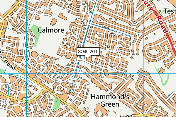 SO40 2GT map - OS VectorMap District (Ordnance Survey) SO40 2GT map - OS VectorMap District (Ordnance Survey)