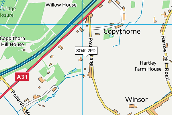 SO40 2PD map - OS VectorMap District (Ordnance Survey) SO40 2PD map - OS VectorMap District (Ordnance Survey)
