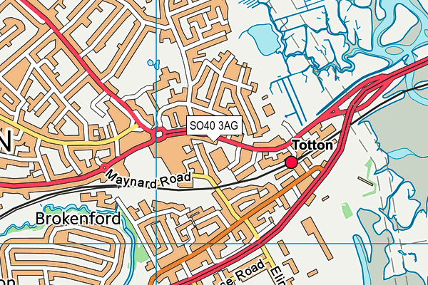 SO40 3AG map - OS VectorMap District (Ordnance Survey) SO40 3AG map - OS VectorMap District (Ordnance Survey)