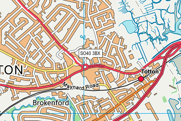 SO40 3BX map - OS VectorMap District (Ordnance Survey) SO40 3BX map - OS VectorMap District (Ordnance Survey)
