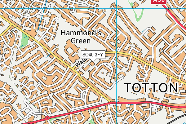 SO40 3FY map - OS VectorMap District (Ordnance Survey) SO40 3FY map - OS VectorMap District (Ordnance Survey)
