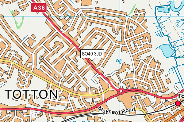 SO40 3JD map - OS VectorMap District (Ordnance Survey) SO40 3JD map - OS VectorMap District (Ordnance Survey)