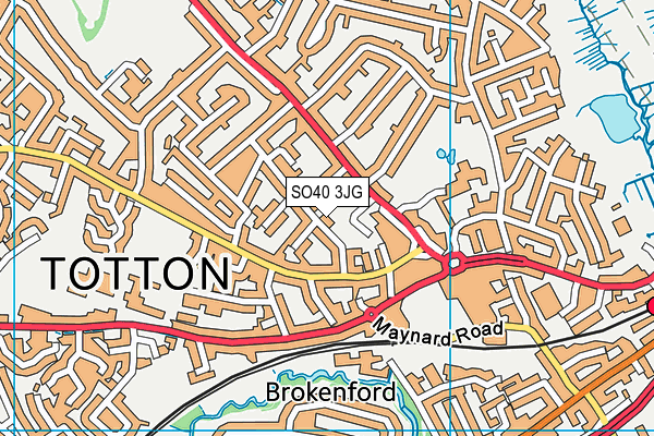 SO40 3JG map - OS VectorMap District (Ordnance Survey) SO40 3JG map - OS VectorMap District (Ordnance Survey)