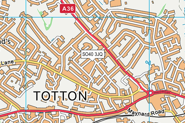 SO40 3JQ map - OS VectorMap District (Ordnance Survey)