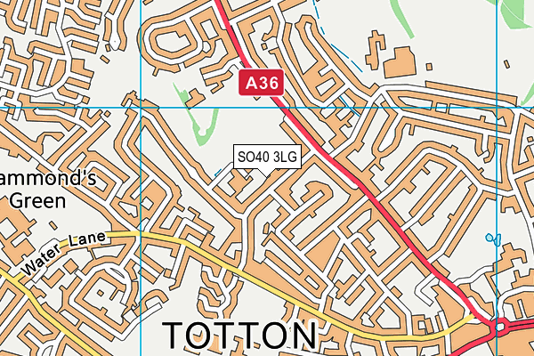 SO40 3LG map - OS VectorMap District (Ordnance Survey) SO40 3LG map - OS VectorMap District (Ordnance Survey)