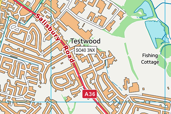 SO40 3NX map - OS VectorMap District (Ordnance Survey)