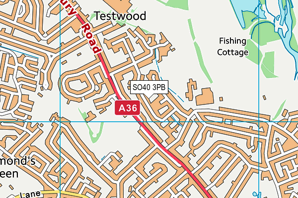 SO40 3PB map - OS VectorMap District (Ordnance Survey) SO40 3PB map - OS VectorMap District (Ordnance Survey)