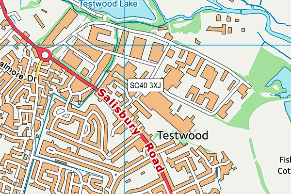 SO40 3XJ map - OS VectorMap District (Ordnance Survey) SO40 3XJ map - OS VectorMap District (Ordnance Survey)