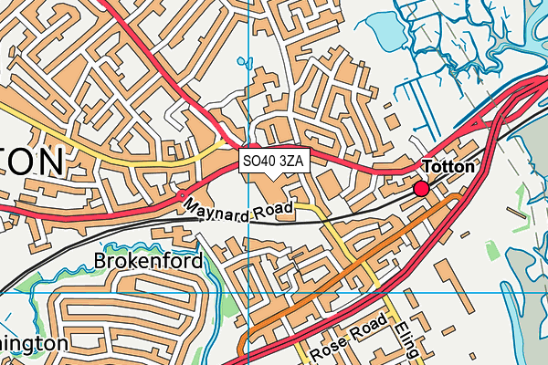 SO40 3ZA map - OS VectorMap District (Ordnance Survey) SO40 3ZA map - OS VectorMap District (Ordnance Survey)